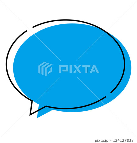 シンプルな吹き出しのイラスト 124127838