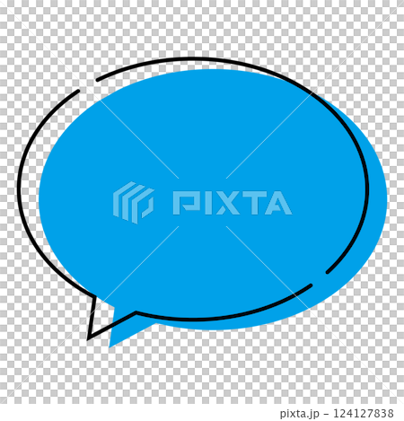 シンプルな吹き出しのイラスト 124127838