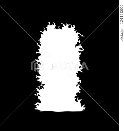 Vector droving frame. Door from leaves 124128006