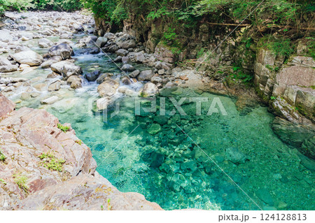 <長野>阿寺渓谷の美しい絶景  -熊ヶ淵- <長野>阿寺渓谷の美しい絶景  -熊ヶ淵- 124128813