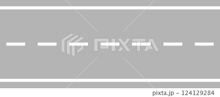 道路のシームレスパターンのイラスト 124129284