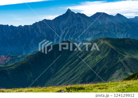 双六岳から見る槍ヶ岳と西鎌尾根 北アルプス双六岳三俣蓮華岳登山 双六岳から見る槍ヶ岳と西鎌尾根 北アルプス双六岳三俣蓮華岳登山 124129912