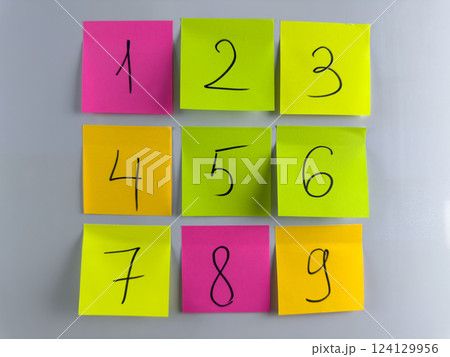 Memory training for children with numbers for teaching math Memory training for children with numbers for teaching math 124129956