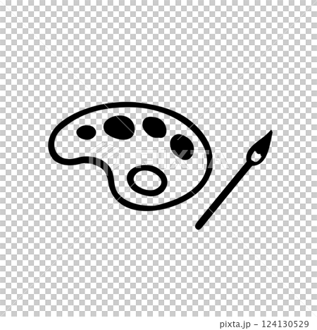 シンプルな絵の具のイラスト素材 124130529