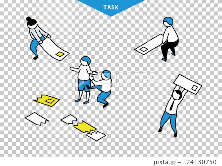タスク管理についてのイラストセット 破壊ver 124130750