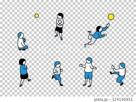 アクティブなイラストセット アクティブなイラストセット 124130931