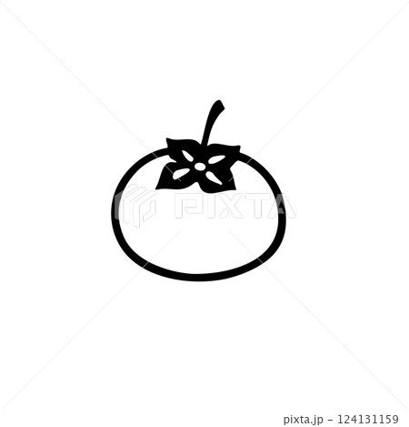 シンプルな柿のイラスト素材 124131159