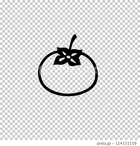シンプルな柿のイラスト素材 124131159
