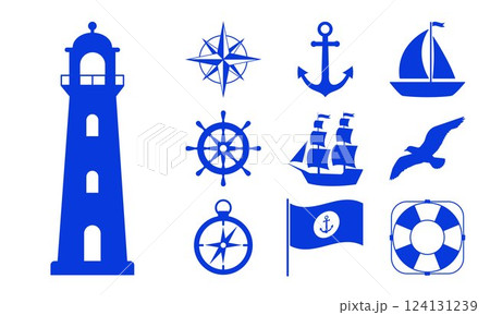 Nautical Icons Set 124131239