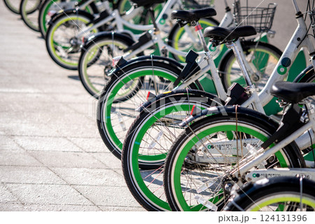 Seoul Public Bike, Ttareungyi, un-manned rental system of bicycles in Seoul, capital of South Korea Seoul Public Bike, Ttareungyi, un-manned rental system of bicycles in Seoul, capital of South Korea 124131396