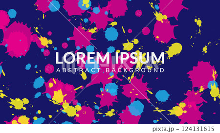 Colorful Paint Splatter Background 124131615