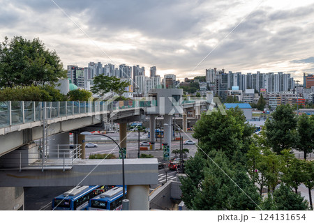 Seoullo 7017 Seoul Skygarden, elevated linear park built atop a former highway overpass in Seoul, South Korea 124131654
