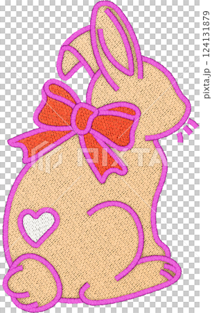 Easter bunny coquette heart patchwork design for spring celebrations rabbit art in a whimsical garden Easter bunny coquette heart patchwork design for spring celebrations rabbit art in a whimsical garden 124131879