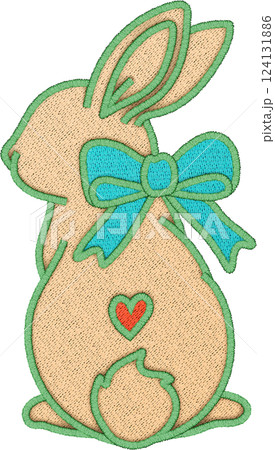 Celebrate spring with coquette bunny a heartfelt easter patchwork rabbit design for your home 124131886