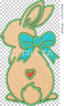 Celebrate spring with coquette bunny a heartfelt easter patchwork rabbit design for your home 124131886