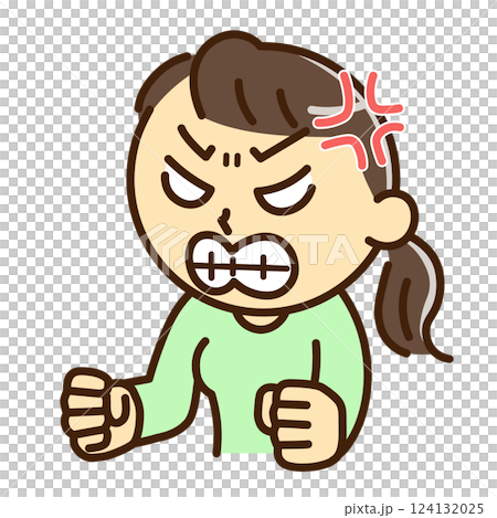 怒る女性 124132025