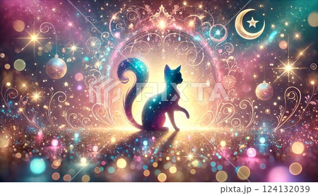 猫のシルエット 124132039