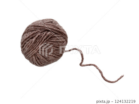 Ball of yarn isolated on white. Ball of yarn isolated on white. 124132219