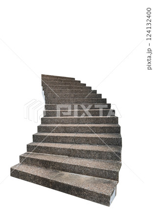 stone steps isolated 124132400