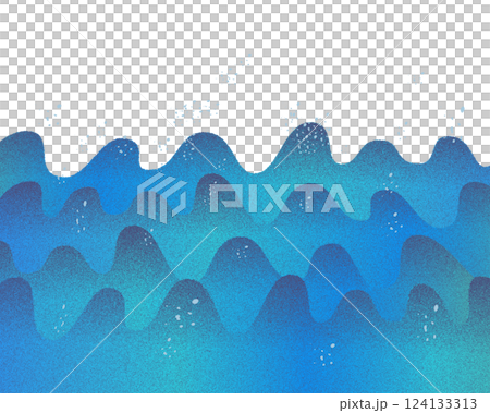 Blue waves Noise gradient sea illustration material 124133313