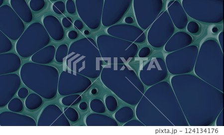 Organic Connections: A Teal Bubble Network on Deep Blue Canvas Organic Connections: A Teal Bubble Network on Deep Blue Canvas 124134176