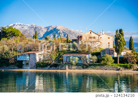 Monastery of St. Michael the Archangel on island in Kotor bay in Montenegro Monastery of St. Michael the Archangel on island in Kotor bay in Montenegro 124134210