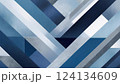 素材感のある青の幾何学模様 124134609