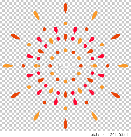 煙火圖示插畫，彩色，摘要，透明，向量，紅色 124135333