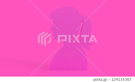 The Woman plat for female or  feminine concept 3d Rendering. 124135367