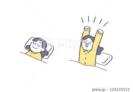 睡眠に関するイラスト 124135515