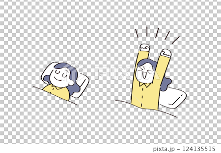 睡眠に関するイラスト 124135515
