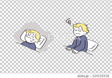 睡眠に関するイラスト 124135516