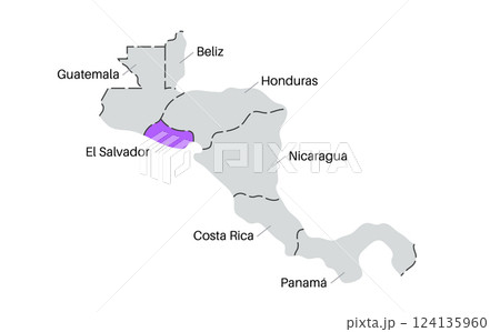 El Salvador country silhouette 124135960