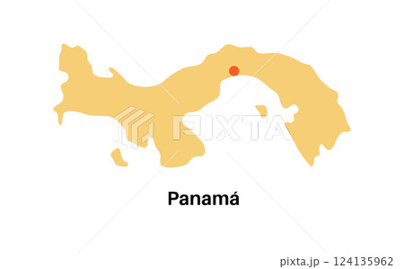 Panama country silhouette Panama country silhouette 124135962