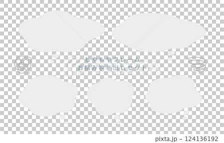 こんなお悩みありませんか もやもや吹き出しフレームセット (ベクター・フラット) 124136192