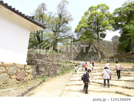 彦根城の天秤櫓~太鼓櫓への階段(滋賀県彦根市) 彦根城の天秤櫓~太鼓櫓への階段(滋賀県彦根市) 124136604