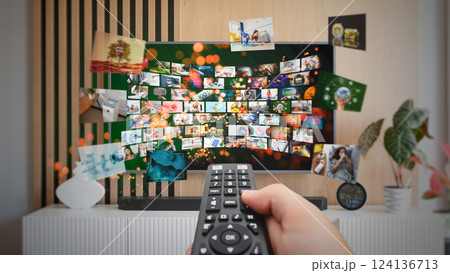 Media concept multiple television screens Media concept multiple television screens 124136713