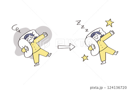 睡眠に関するイラスト 睡眠に関するイラスト 124136720