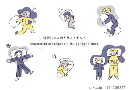 睡眠に関するイラスト 124136875