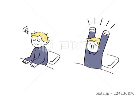 睡眠に関するイラスト 睡眠に関するイラスト 124136876