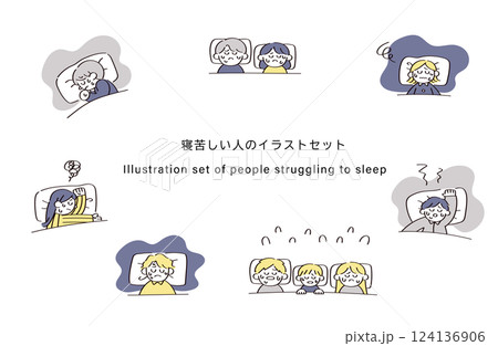 睡眠に関するイラスト 124136906
