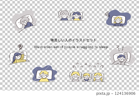 睡眠に関するイラスト 124136906