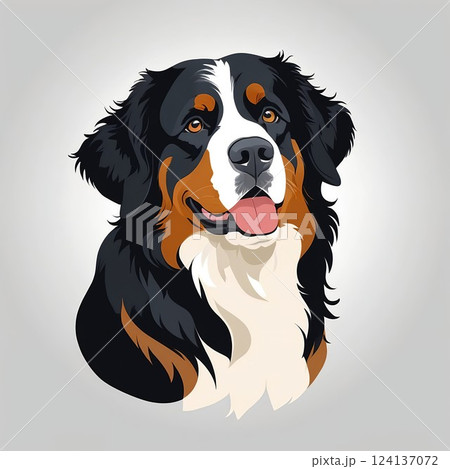 フサフサの毛並みが愛らしいバーニーズマウンテンドッグ 124137072