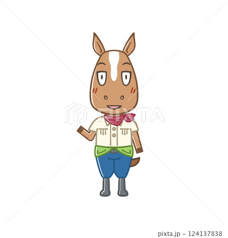 お馬スコット・ウエスタン（こちら） 124137838