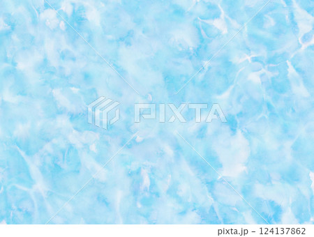 青い水彩背景 124137862