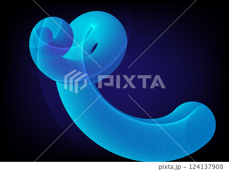 Abstract background with futuristic fluid spiral 124137908