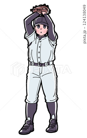野球をする男の子のイラスト 野球をする男の子のイラスト 124138049
