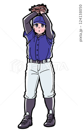 野球をする男の子のイラスト 124138050