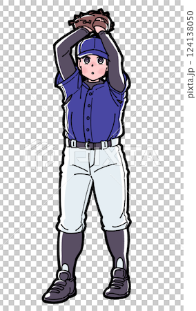 野球をする男の子のイラスト 124138050