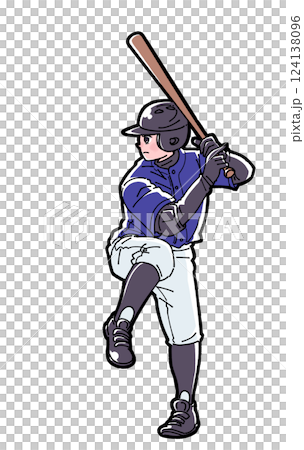 野球をする男の子のイラスト 野球をする男の子のイラスト 124138096